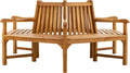 CLP Baumbank aus Teakholz wetterfest Sonja, Garten, 45 cm, 450 kg, 82 cm, 124 cm