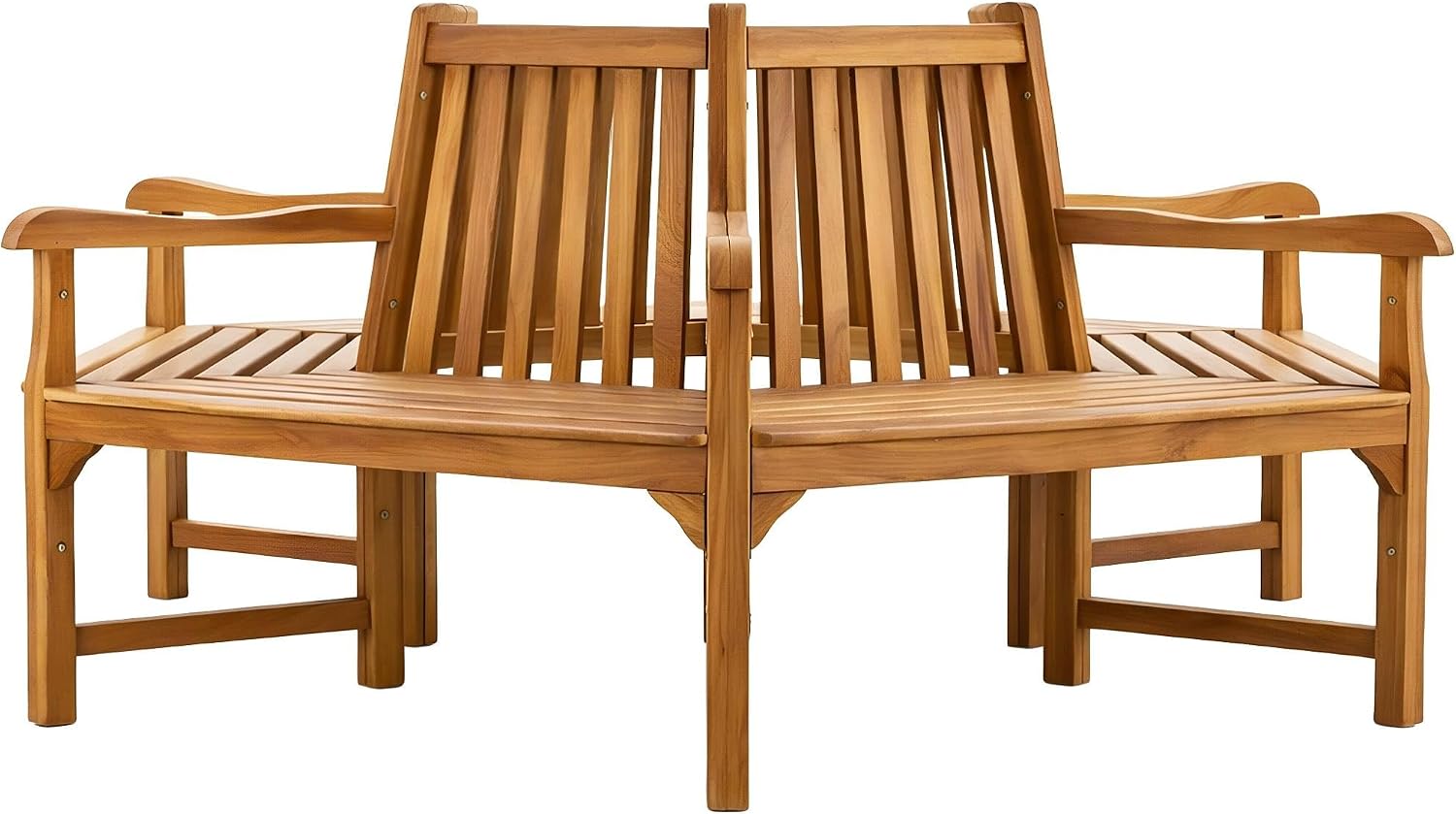 CLP Baumbank aus Teakholz wetterfest Sonja, Garten, 45 cm, 450 kg, 82 cm, 124 cm