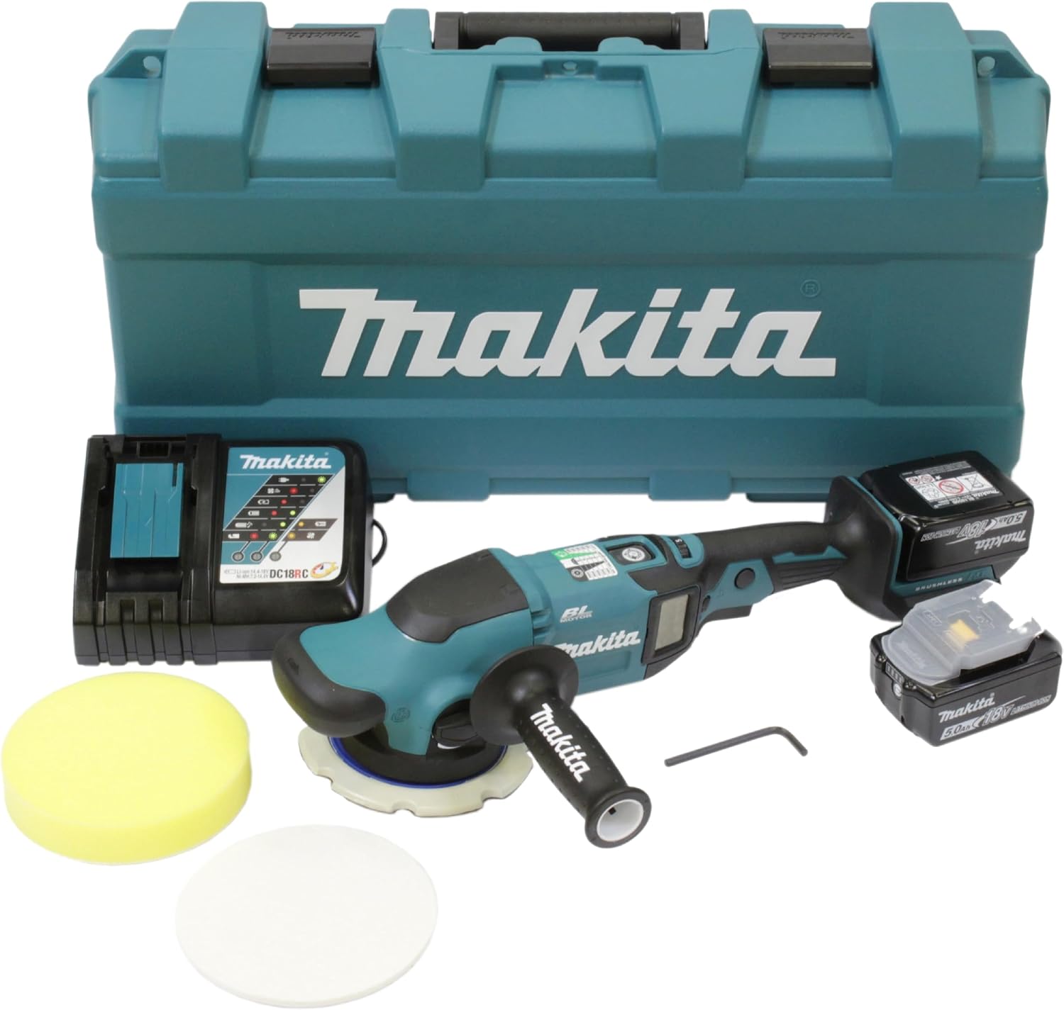 Makita DPO600TKX1 Exzenterpolierer, 18 V, 150 mm, 5,5 mm, Dauerbetrieb