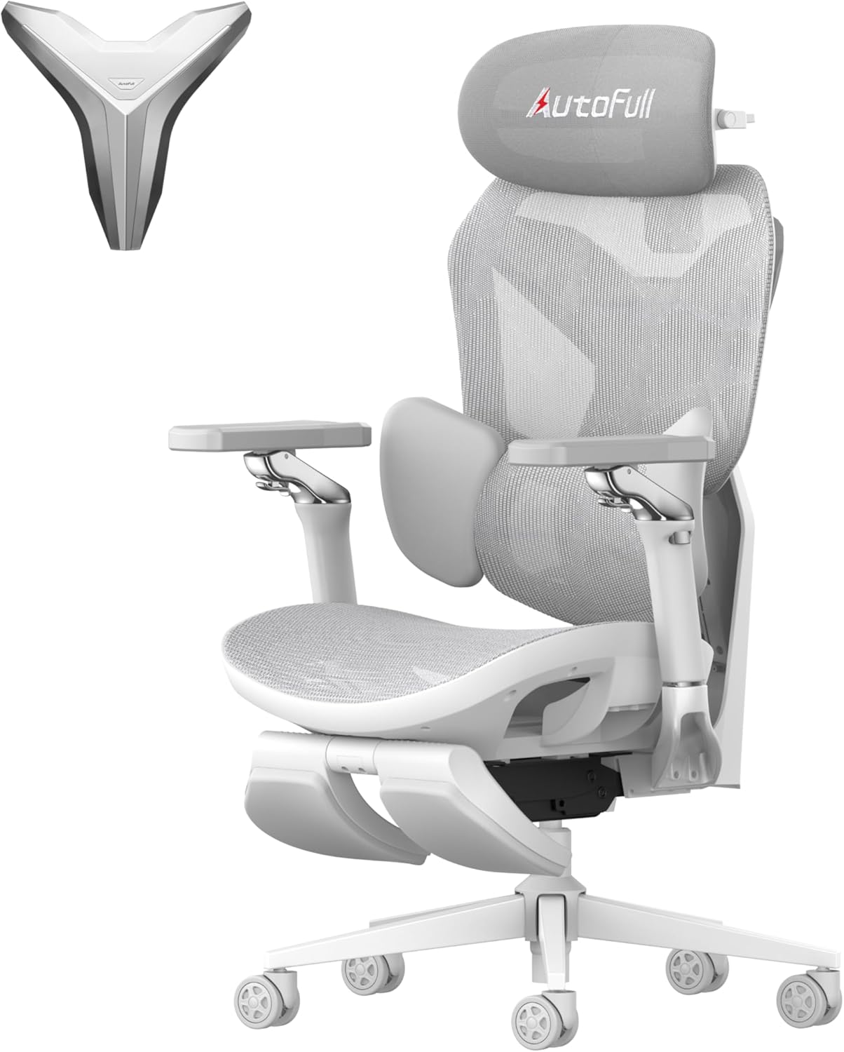 AutoFull G7 Ergonomischer Gaming Stuhl aus Mesh, 55 mm, 200 kg