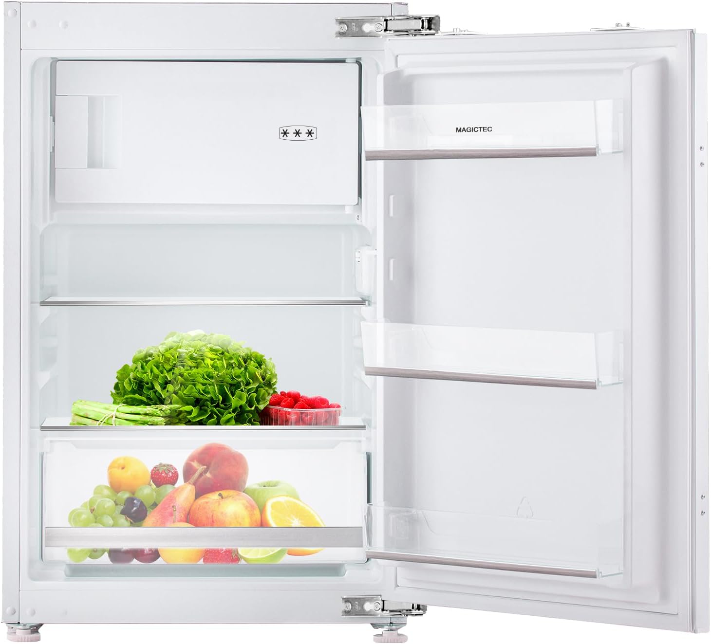 magictec Einbaukühlschrank gefrierfach 88 Kühl-Gefrierkombination, Einbau kühlschrank 118 L ( 16L Gefrierfach + 102L Kühlschrank ), 2 hat