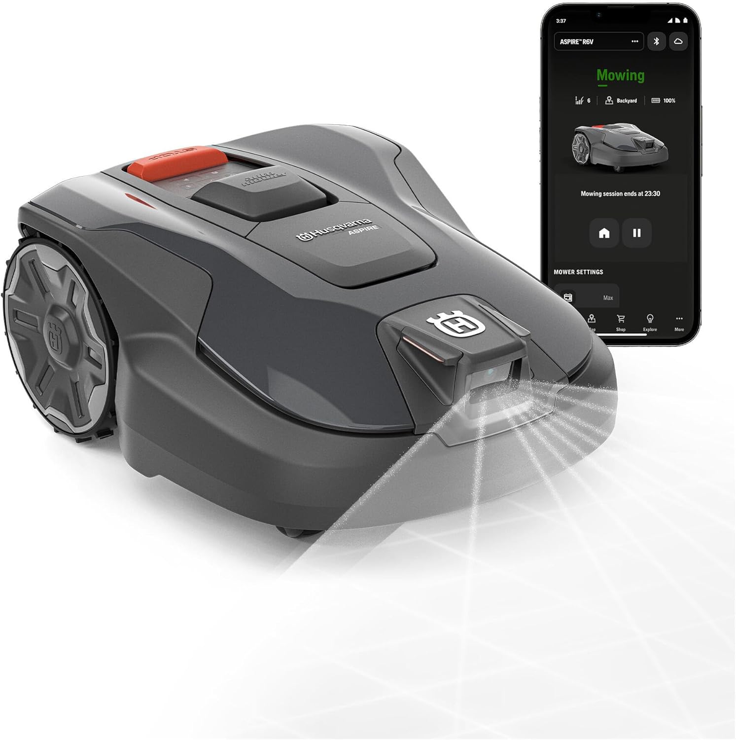 HUSQVARNA Automower Aspire R6 V, Kamera, Garten, Bluetooth, WLAN, App