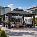 PURPLE LEAF Gartenpavillon, Alupavillon, 365 W, 425 l, 147 kg, 65 km/h, 330 g, 260 g, LED, IP44, Aluminium
