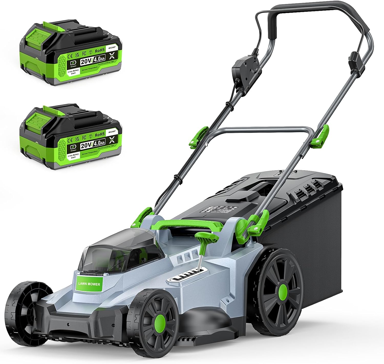 ETOOLAB Akku-Rasenmäher 40 V(2 × 20 V), 43 cm, 25–75 mm, 13 kg, 143 cm, Mulchfunktion
