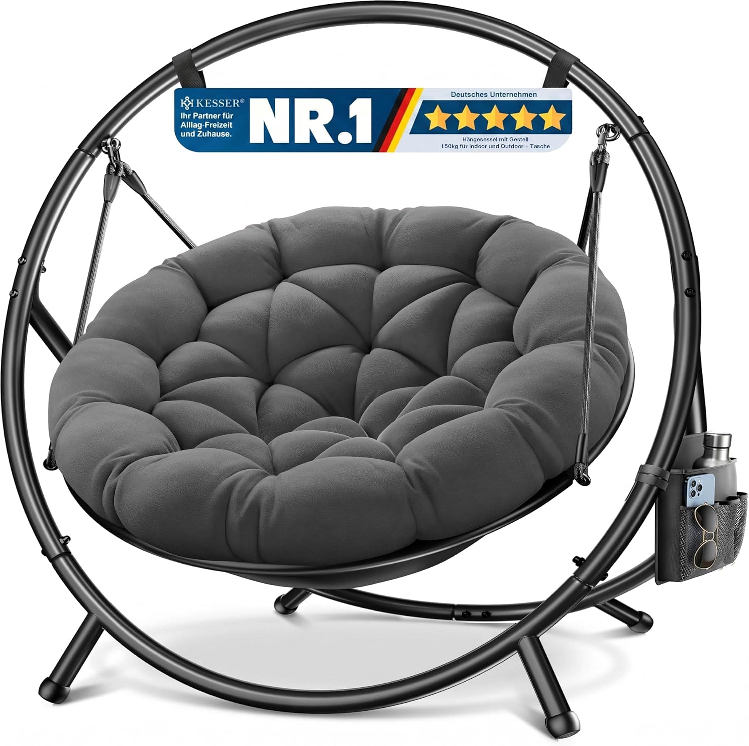 KESSER Hängesessel, Hängestuhl, Garten, 150 kg, 220 g