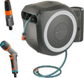 Gardena Wand-Schlauchbox RollUp L (weiß) 30 m exklusiv für Amazon: Schwenkbare, Automatisch, 13 mm
