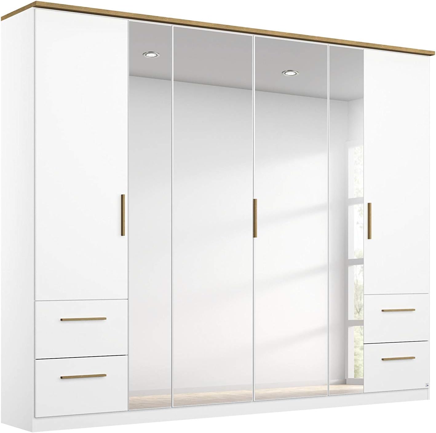 Rauch Möbel Carlsson Schrank Drehtürenschrank in Weiß, Kleiderschrank, 58 cm, 67 cm, 90 cm