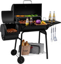 Royal Gourmet CC1830S BBQ Charcoal Grill and Offset Smoker, Monitor
