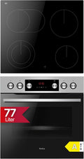 Amica Einbauherd Set 60 × 56 × 56 cm 77 l XXL Großbackofen, Kochfeld, Edelstahl
