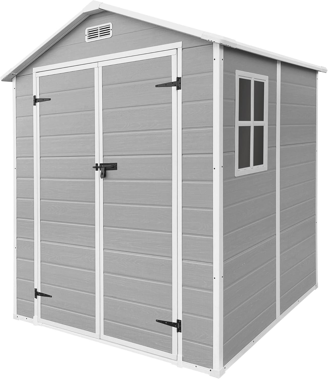 ECD Germany Gartenhaus Kunststoff mit Boden, 217 cm