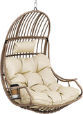 YITAHOME Hängesessel Eierschaukel 150 kg Belastbarkeit, Schaukelsessel, Hängekorbstuhl, Garten, 195 cm, 126 cm, 82 cm