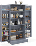 GOPLUS Vorratsschrank mit Türen, Küchenschrank, Buffetschrank, Büro, 120 cm