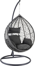 Riess-ambiente Outdoor Hängesessel, Gartenstuhl, 105 cm, 203 cm, 120 cm, Grau