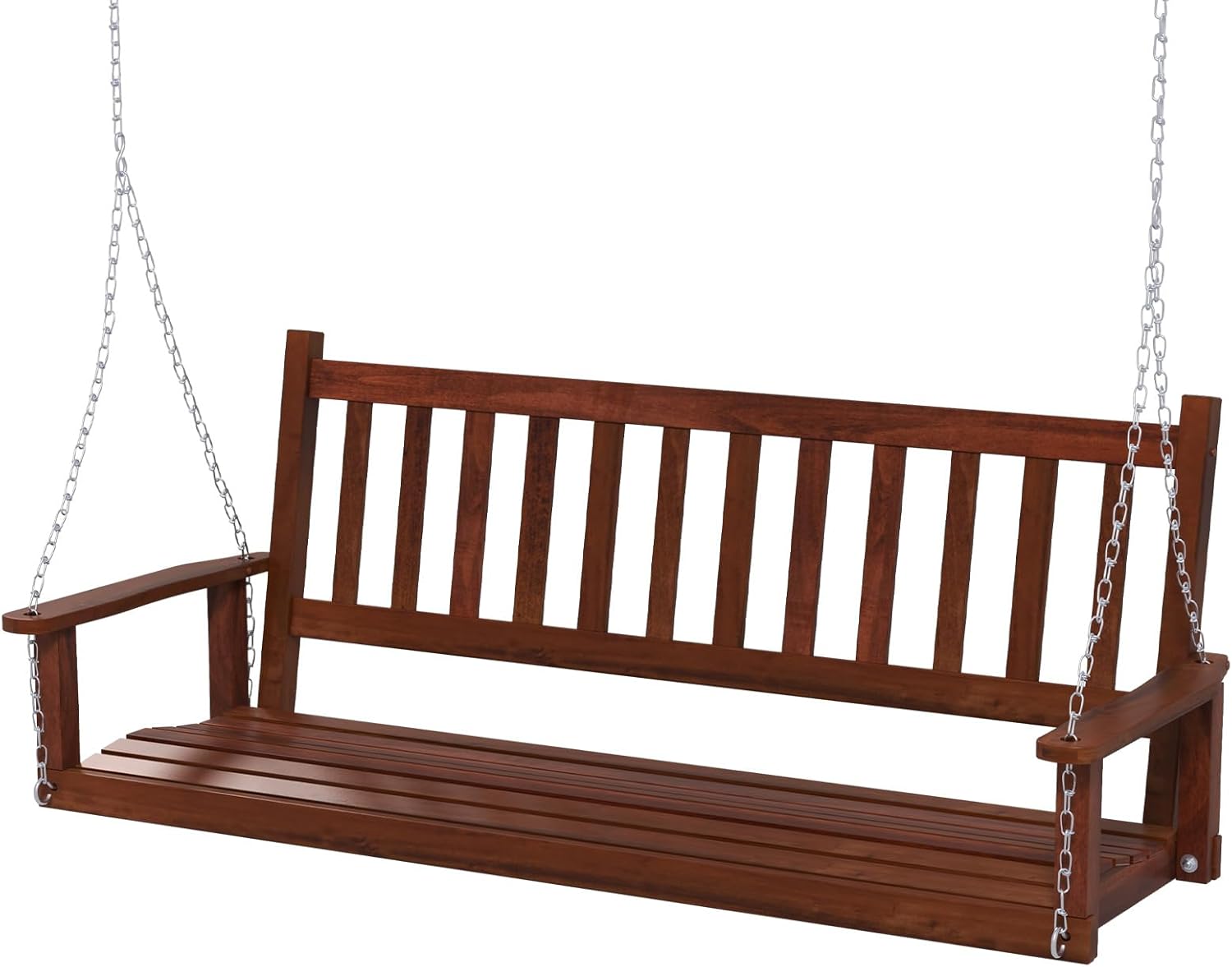 COSTWAY Hängebank aus Massivholz, 360 kg, 152,5 cm, 45,5 cm, 170 cm