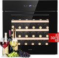 Klarstein Weinkühlschrank, Getränkekühlschrank, Flaschenkühlschrank, 5 °C, 18 °C, Glastür, Rot