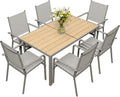 Xbro Gartenmöbel Set 6 Personen, Gartentisch, 72 cm