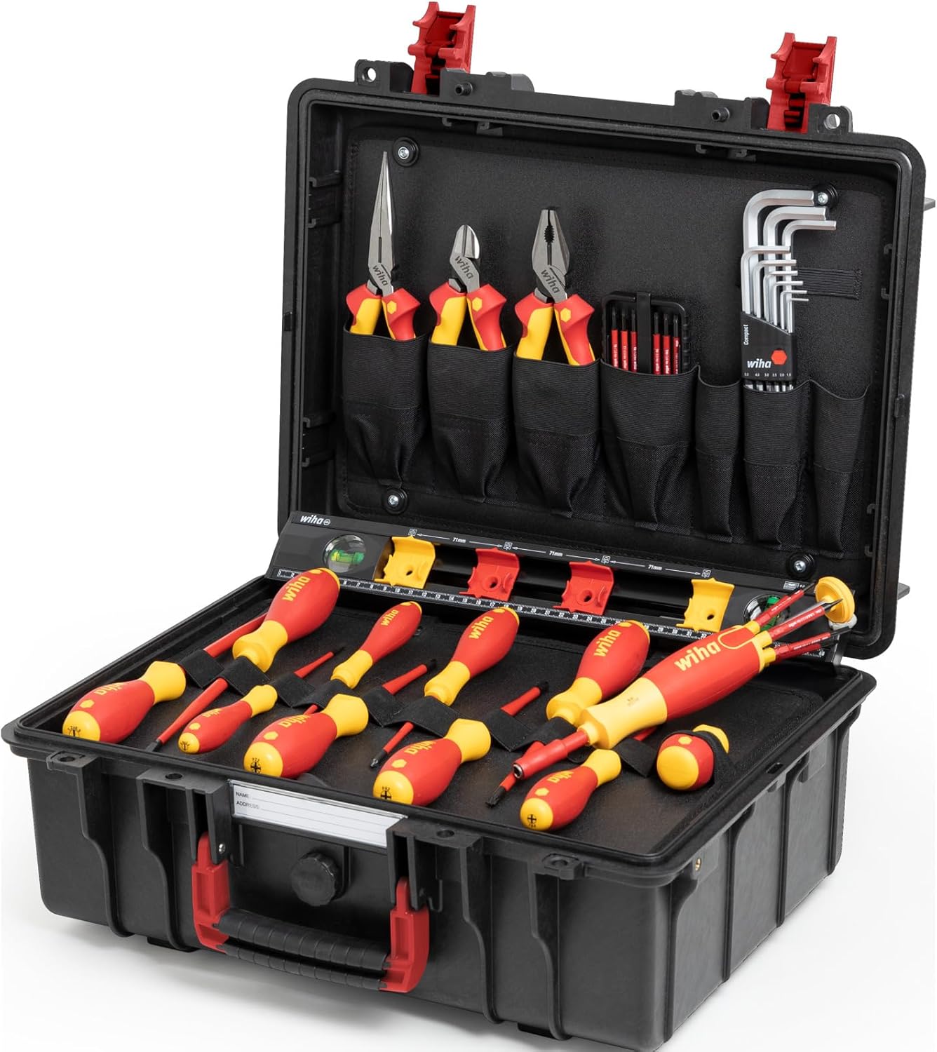 Wiha Lehrlingskoffer für Elektroinstallation 38-teilig VDE (45257) I Profi, 16 cm, 18,3 cm, 10.000 V, 1000 V, 20 l, 14 kg