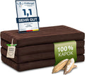 Livasia Nachhaltige Klappmatratze aus Kapok - 200 × 80 × 8 cm - Gästematratze, Faltmatratze, Gästebett, Für unterwegs, Wohnmobil