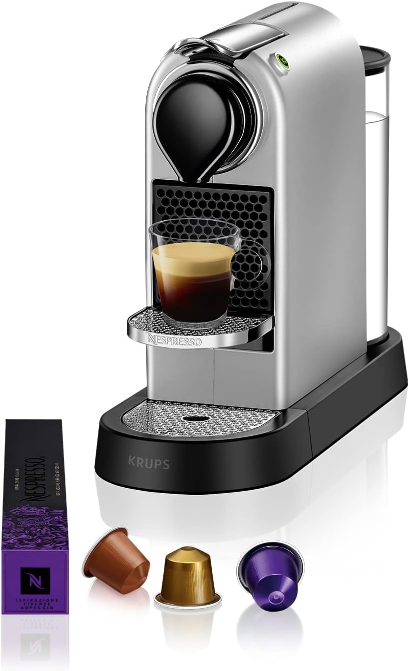 Nespresso Krups YY4118FD Kaffeemaschine Citiz Silber, 9 Minuten