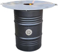 Srm-Design Komplettset Feuertonne Feuerplatte 100 Feuerschal, 100 cm und einer Stärke von ca, Schwarz/Silber