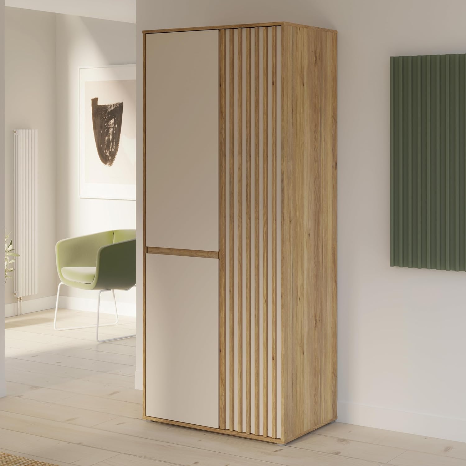 Forte ELISTON Kleiderschrank 80 90, Schlafzimmer, 54 cm