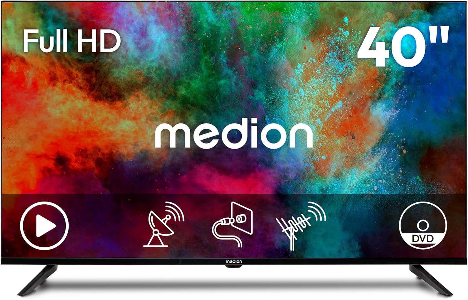 MEDION 100,3 cm (40 Zoll) Full HD Fernseher (integrierter DVD-Player