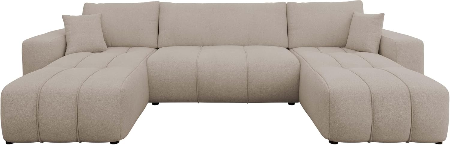Mirjan24 Wohnlandschaft Furyn U, Ecksofa, Polstersofa, 130 cm, 312 cm, 145 cm, 30 mm, 16 mm