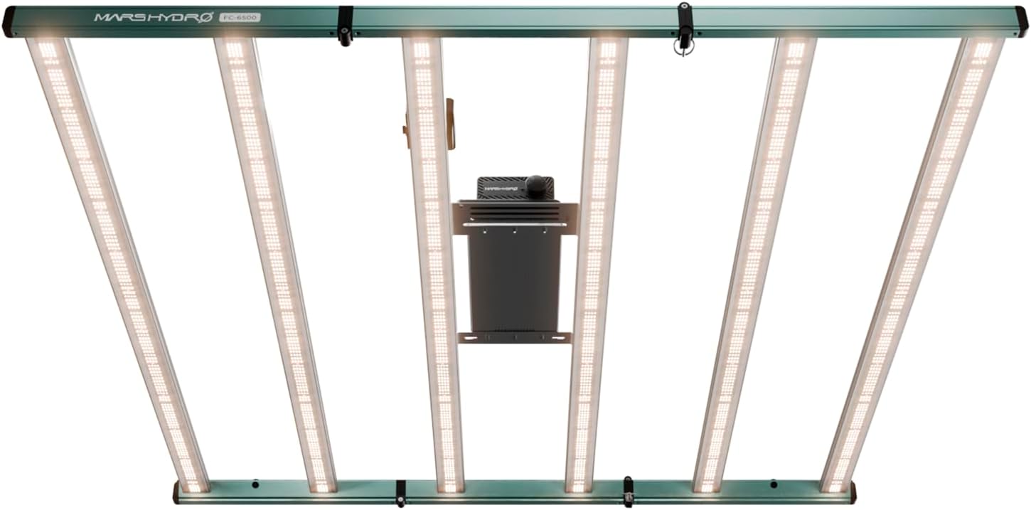 Mars Hydro FC-6500 730 W Pflanzenlampe Led Vollspektrum für Indoor-Pflanzen, 150 cm, App