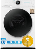 Midea MF200D86WB-14DAS Waschtrokner, Waschtrockner, Ventilator, 8 kg, 6 kg, 480 mm, 30 Minuten, 60 °C, APP-Steuerung