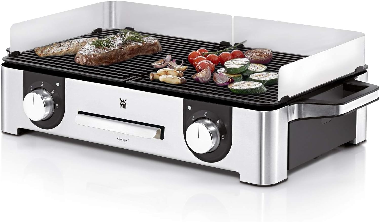WMF Lono Master-Grill, Elektrogrill, Tischgrill, Garten, 17 cm, 1200 W, 2 m, 50 cm, 6 cm, LED-Beleuchtung, Edelstahl