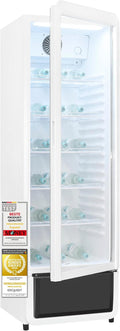 Exquisit Getränkekühlschrank 280 l mit Glastür - GKS5260-GT-431D, Umluftventilator, Büro, LED