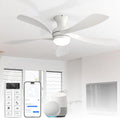 Sofucor Smart Deckenventilator mit Beleuchtung, Automatisch, Schlafzimmer, 132 cm, 3,5 m, 6,5 m, 20 dB, 8 Stunden, 540 Minuten, APP, LED