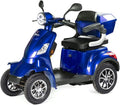 VELECO Seniorenmobil Lithium-Ionen Akku 4-Rad ElektroRoller 1000 W FASTER (BLAU), 12 km/h, 120 cm, 105 cm, 20 Ah, 60 V, 6-8 Stunden