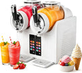 AUTUMFLATGAO Slush Eis Maschine Und Softeismaschine, 2-in-1 Slush Maschine Mit 2 L Doppeltank, 6 Programmen, insgesamt 4l kapazität, Kindersicherung