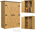 Outsunny Aufbewahrungsschuppen aus Holz, Werkzeugschrank, 50 kg, 10 kg, 115 l, Montage erforderlich